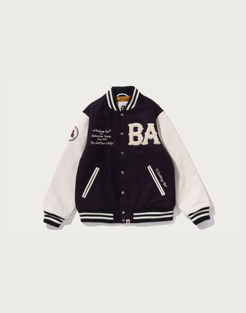 A BATHING APE VARSITY JACKET MENS