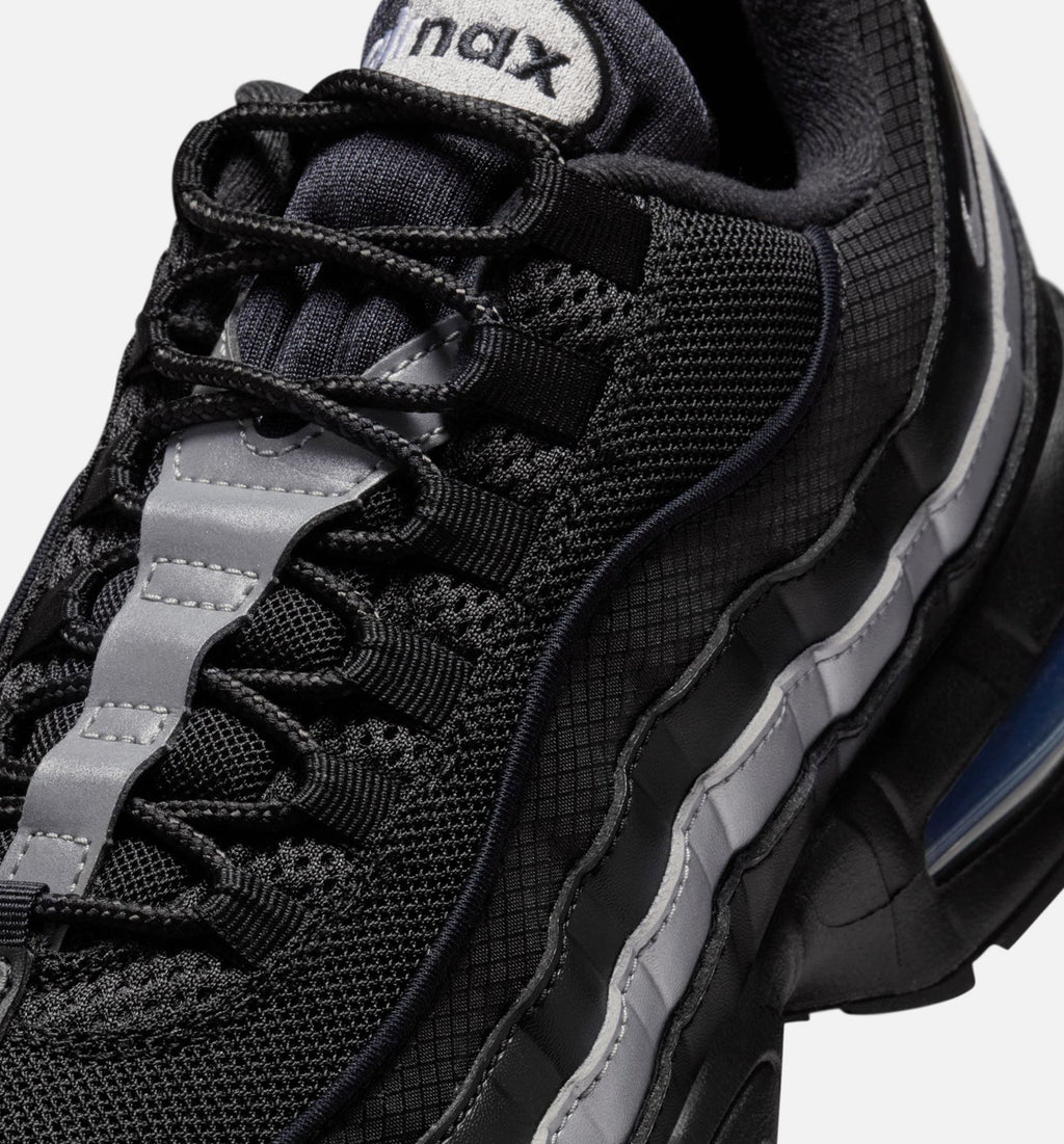 Air Max 95 Big Bubble OG Reflective Accents Mens Lifestyle Shoe | Black/White/Metallic Silver