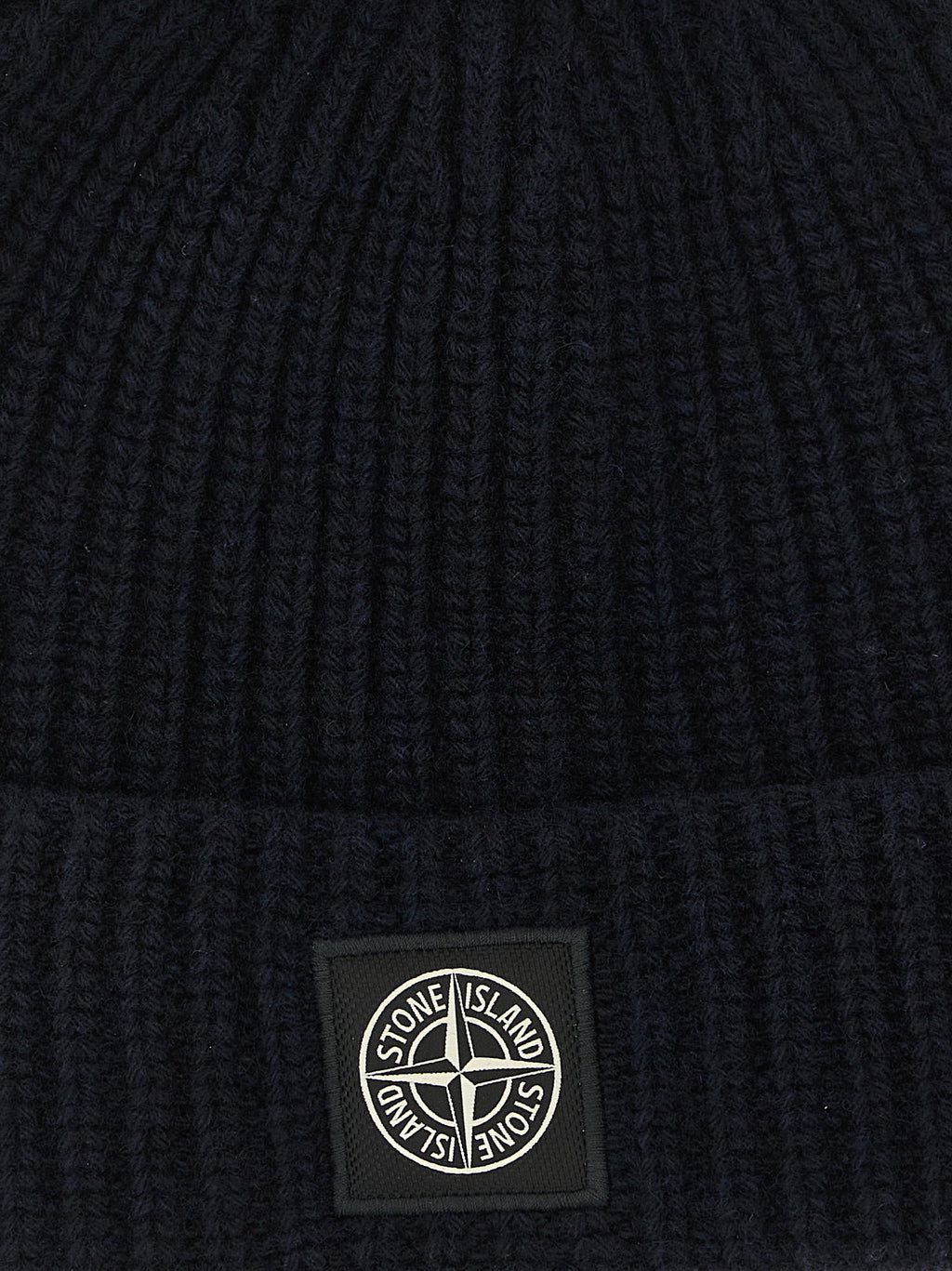 Stone Island Blue Virgin Wool Beanie