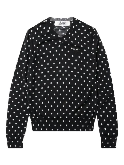 Comme Des Garçons Play polka-dot jumper