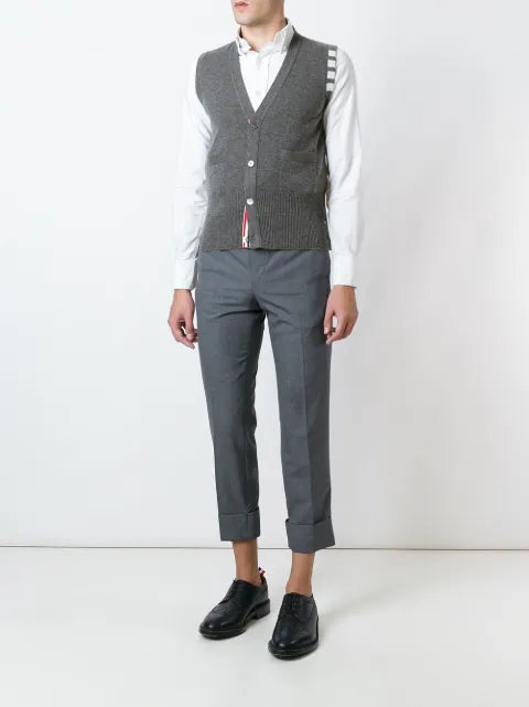 Thom Browne classic cashmere 4-Bar cardigan vest