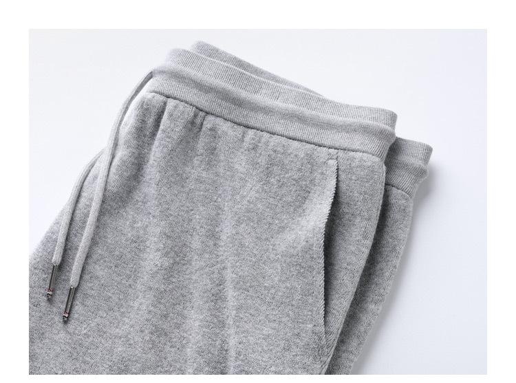 Thom Browne Style Unisex Straight-Leg Trousers with Signature Four-Bar Detail