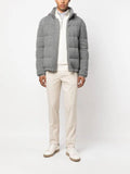 Brunello Cucinelli ribbed padded hooded cashmere jacket