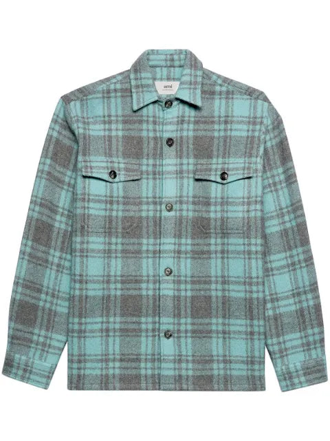AMI Paris Maxi checked overshirt