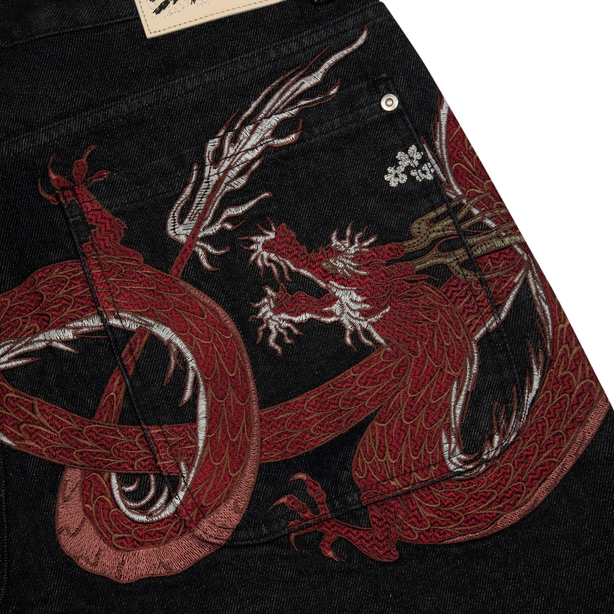 "yakuza" black raw Jorts