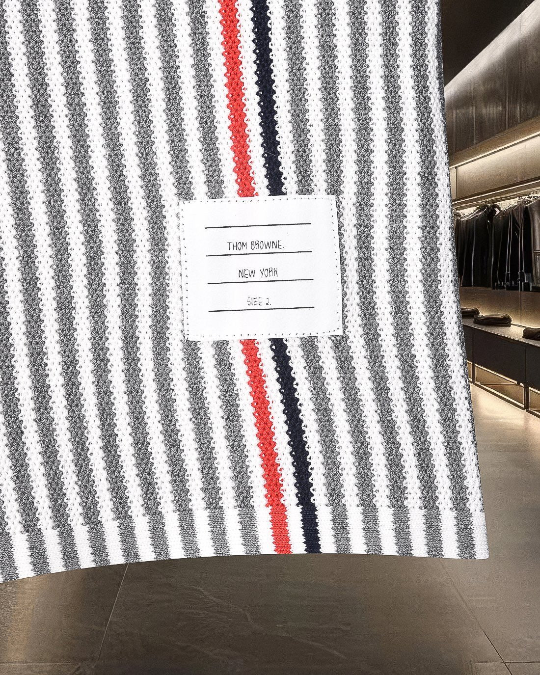 Thom Browne Style Four-Bar Stripe Knit Shorts