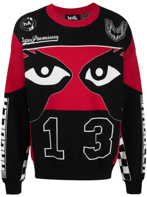 Haculla graphic-print cotton jumper