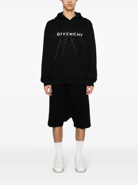 Givenchy hoodie in fleece with reflective artwork