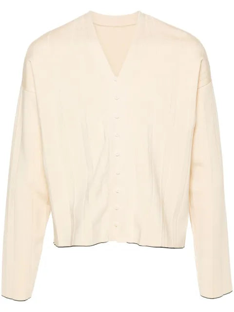 Jacquemus pleated ribbed cardigan