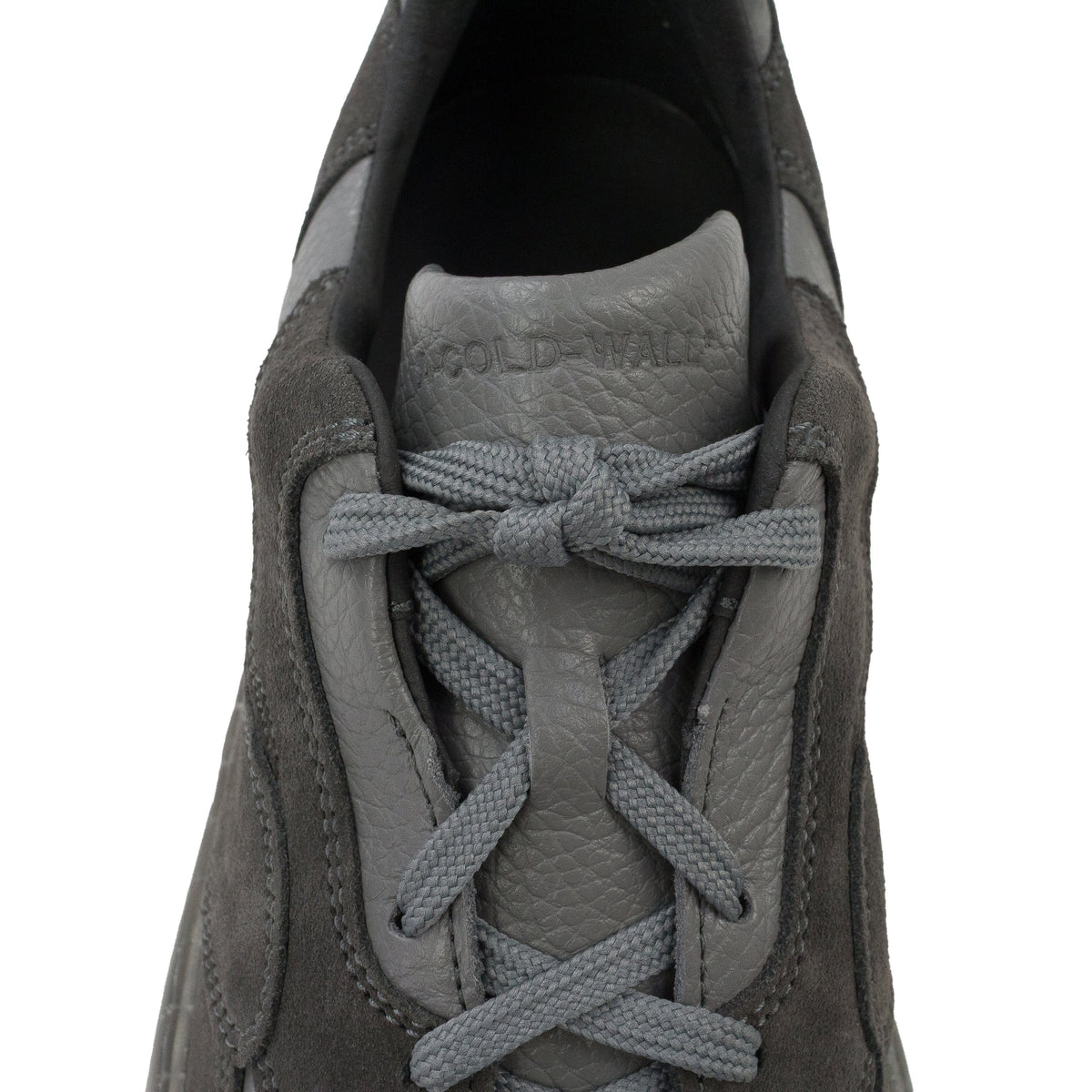 GREY LEATHER/WRAP SOLE SNEAKERS