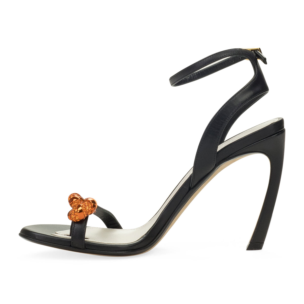 BLACK 95MM SWING SANDAL-MELODIE JEWELS HEELS