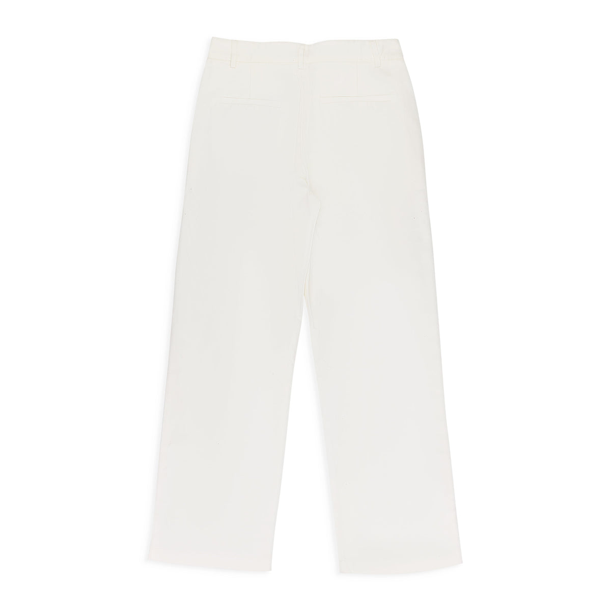 White Full Leg Trouser