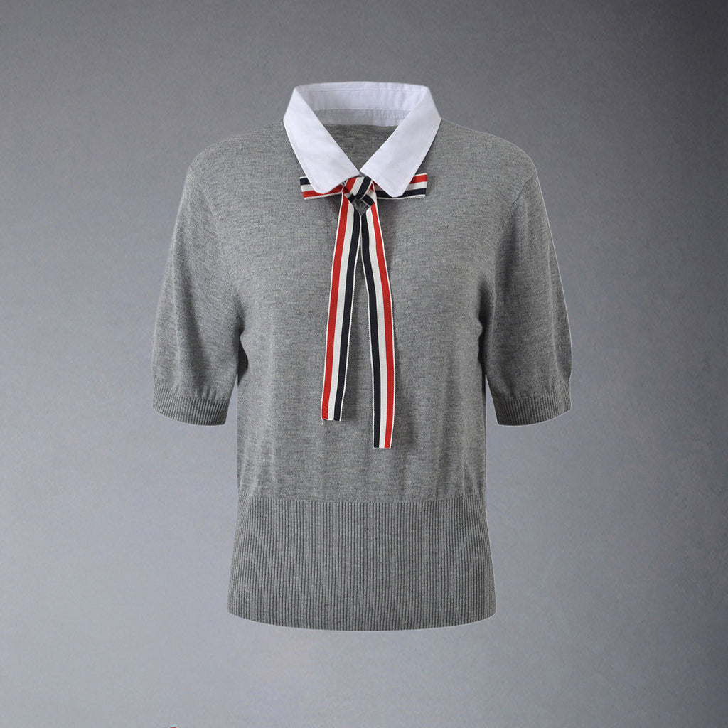 Women Ribbon POLO shirt