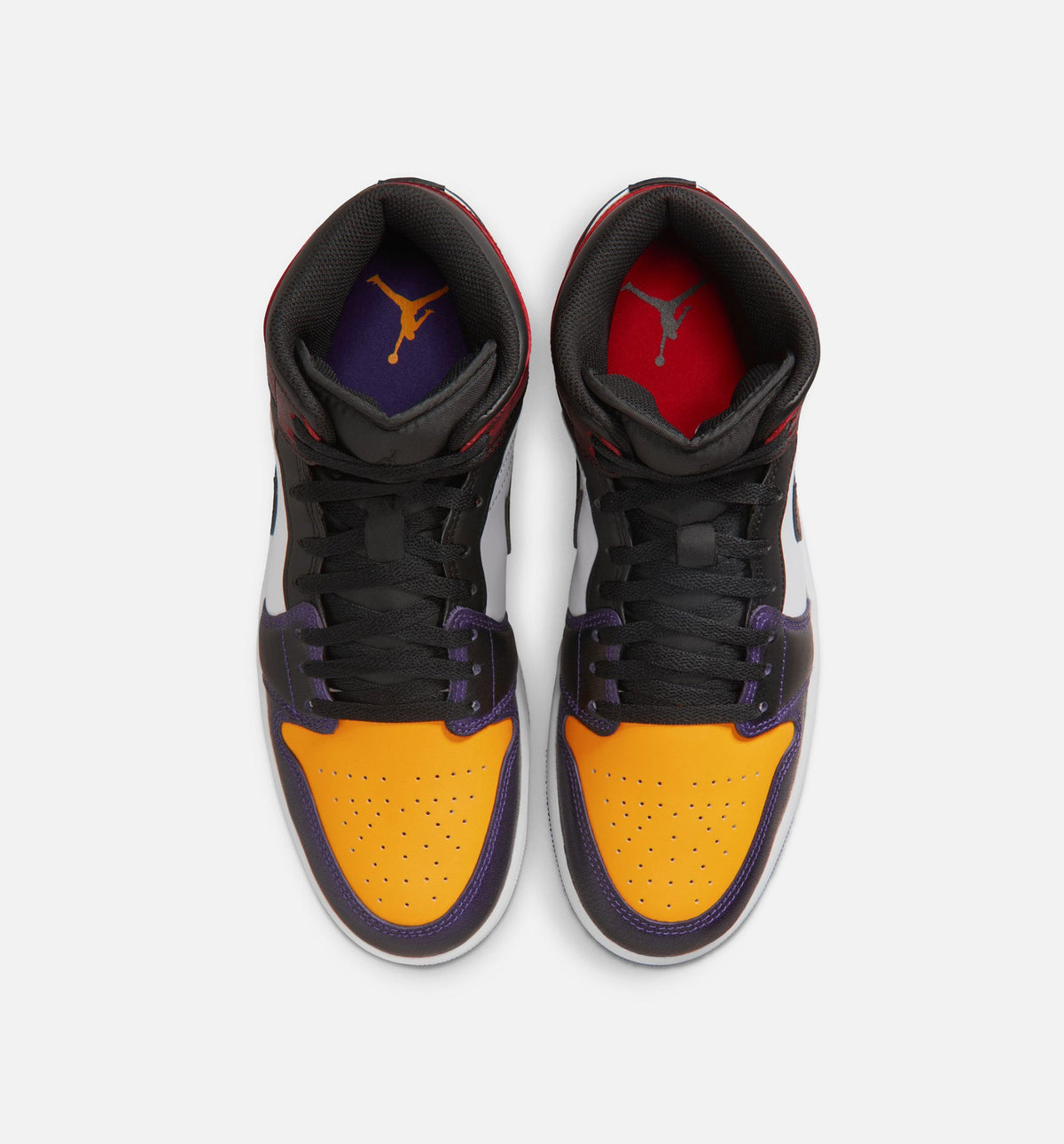 Air Jordan 1 Mid SE Men's Sneakers – True Red / White / Court Purple / Black
