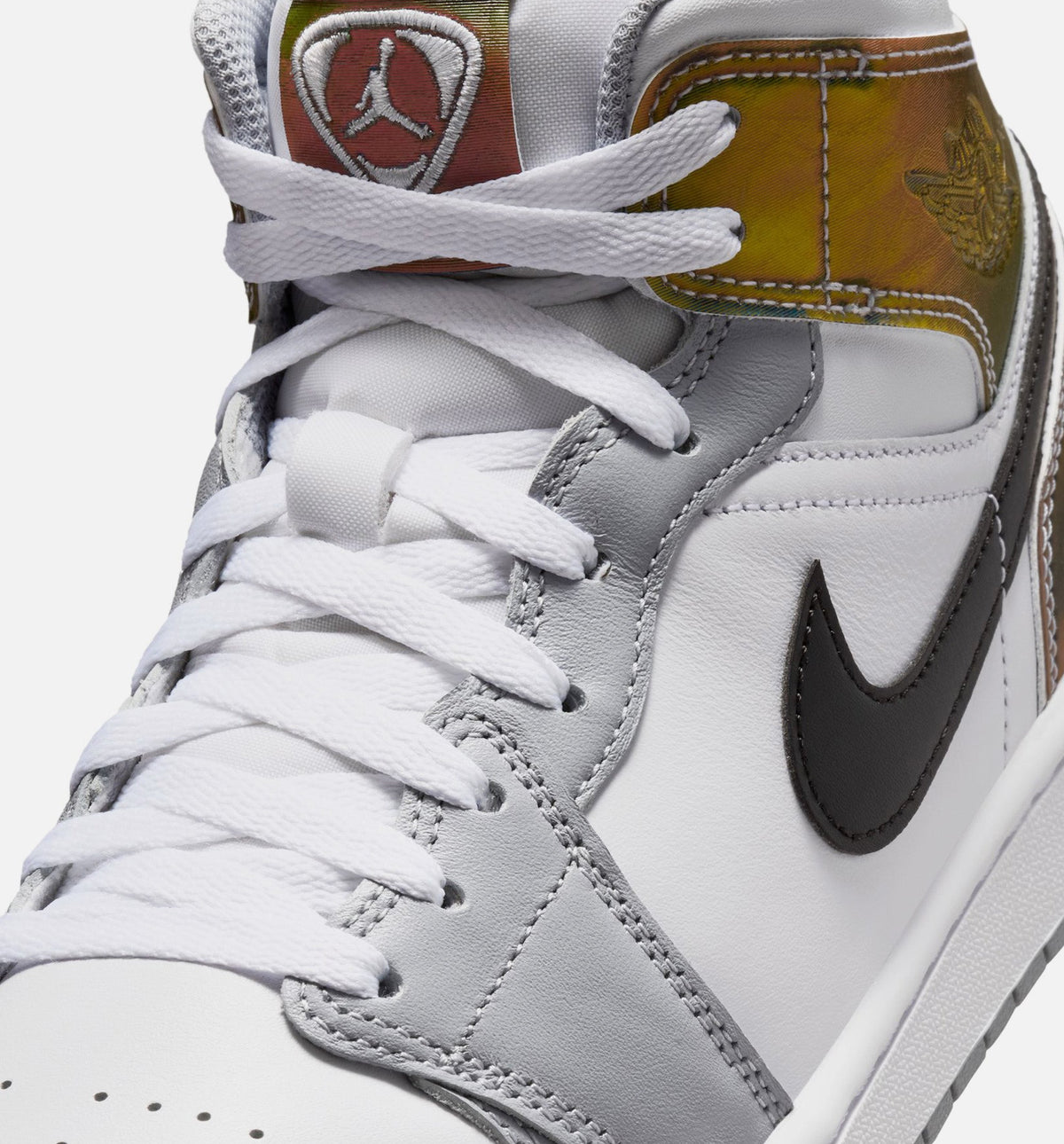 Air Jordan 1 Mid SE Men's Sneakers – Black / White / Wolf Grey