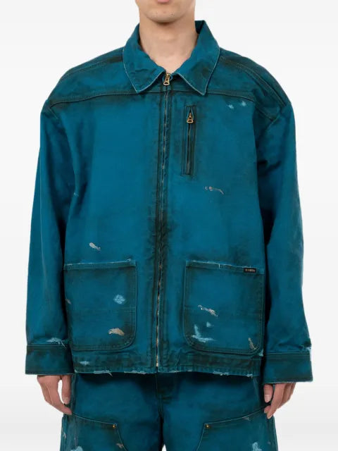 KAMIYA  Boro distressed zip-front jacket