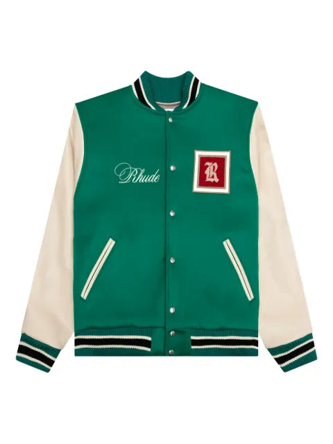 RHUDE tile-pattern bomber jacket