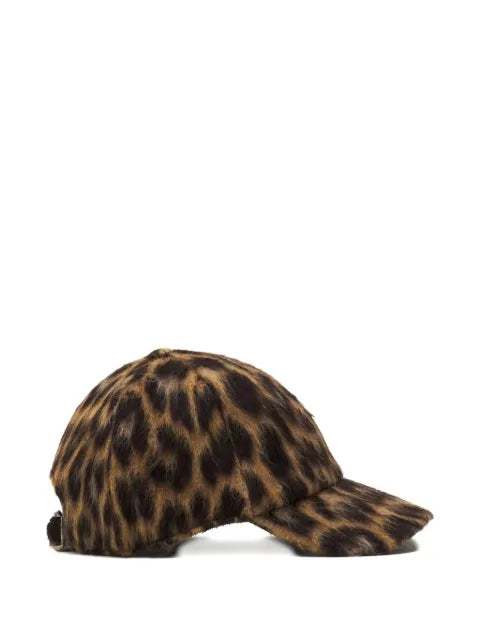 Lanvin leopard-print baseball cap