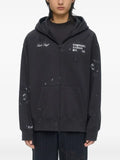 DOMREBEL Staff paint-splatter zip hoodie