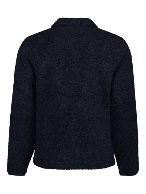 K-Way fleece-texture patch-pocket shirt jacket