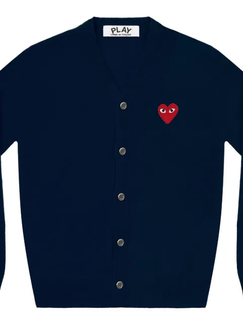 Comme Des Garçons Play heart-motif V-neck cardigan