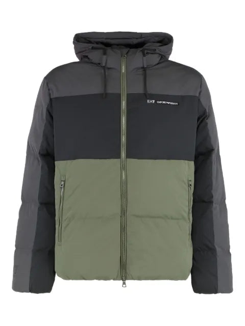 Ea7 Emporio Armani colourblock puffer jacket