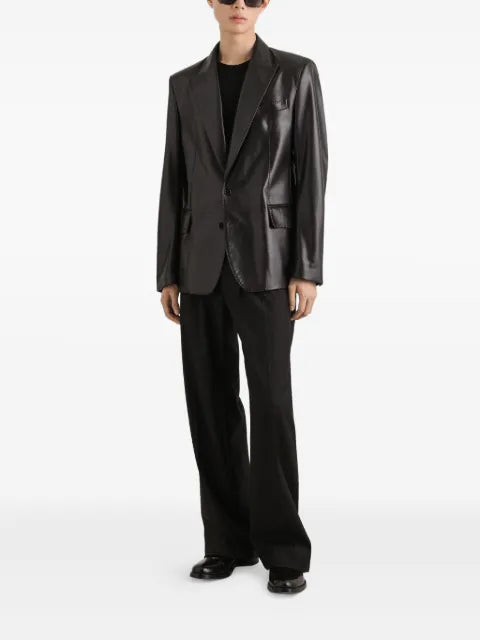 Dolce & Gabbana buttoned leather blazer