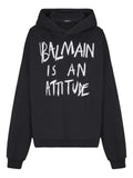 Balmain long-sleeved cotton hoodie