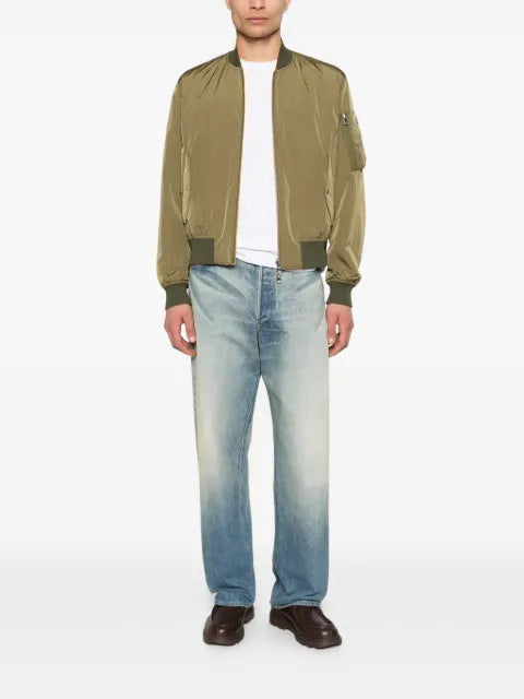 Moncler reversible logo-patch bomber jacket