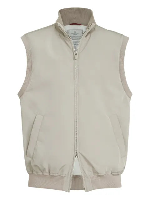 Brunello Cucinelli bonded nylon padded gilet