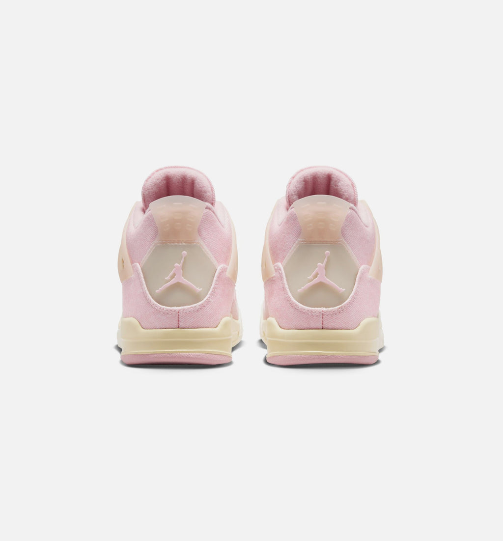 Air Jordan 4 Retro Pink Pearl and Iced Carmine Preschool Sneakers