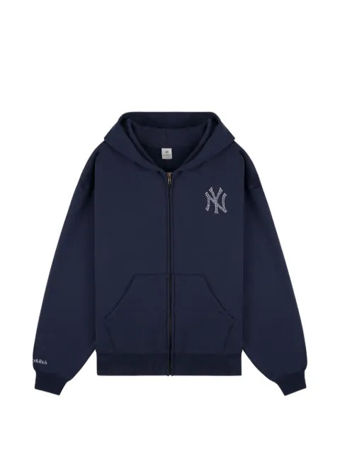 Sporty & Rich zip-up logo-detail hoodie