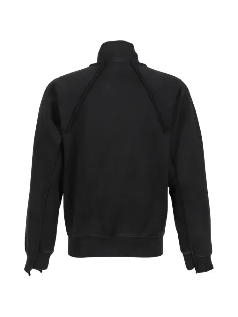 VETEMENTS zipped logo-embroidered sweatshirt