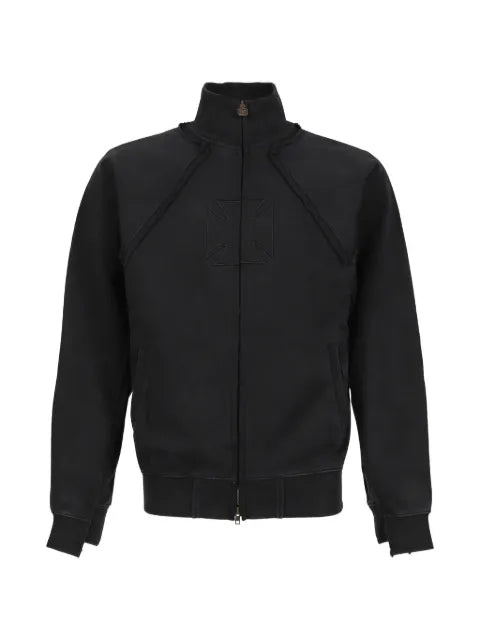VETEMENTS zipped logo-embroidered sweatshirt