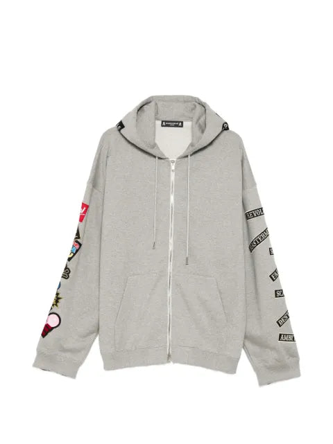 Mastermind Japan slogan-patch hoodie