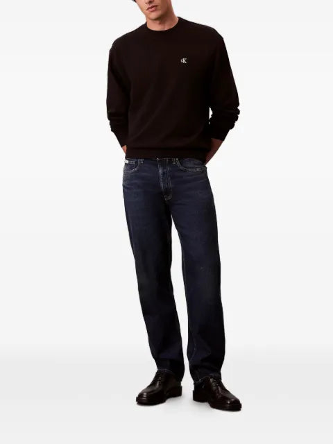 Calvin Klein logo-embroidery crew-neck sweatshirt