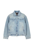 Represent buttoned denim jacket