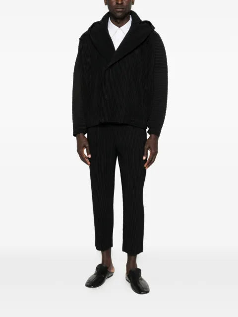 Homme Plissé Issey Miyake March plissé buttoned jacket