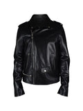 Philipp Plein zip leather biker jacket