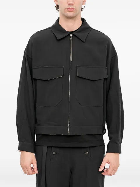 The Viridi-Anne flap-pocket bomber jacket