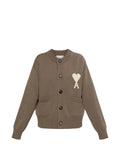 AMI Paris Ami de Coeur logo-patch cardigan