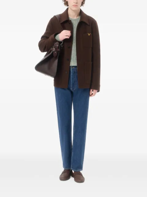 Valentino Garavani cable-knit wool sweater with VLogo