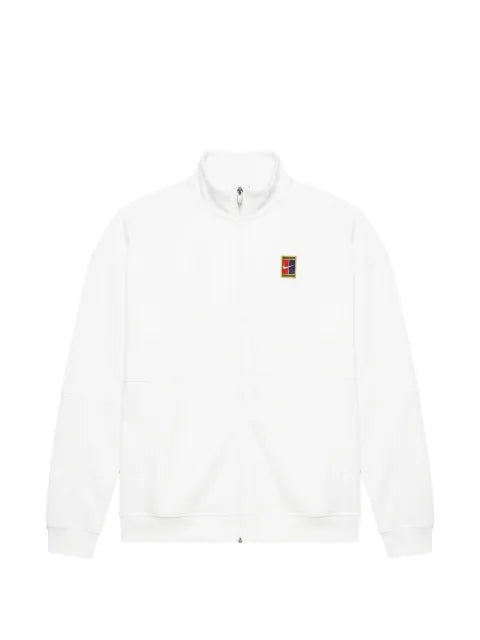 Nike Heritage logo-patch zip-up sweater