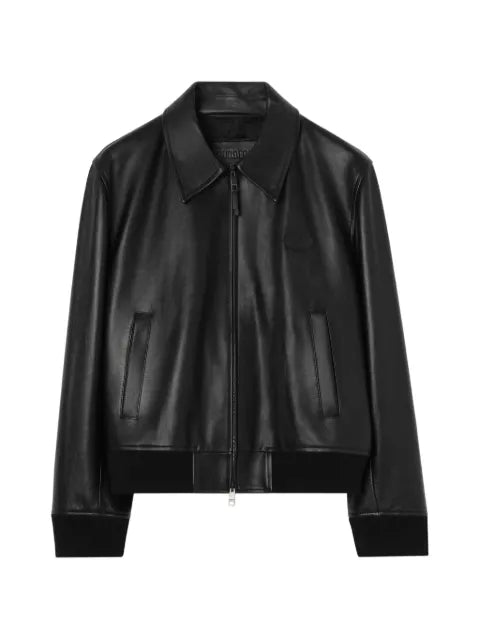 Burberry leather Bloomsbury Harrington jacket