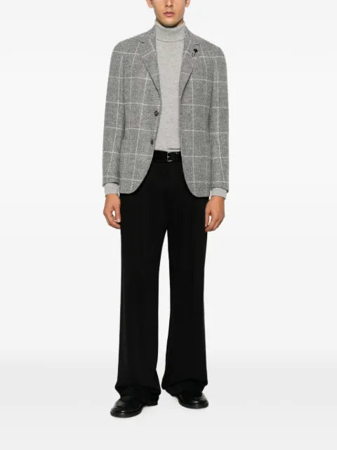 Lardini check-pattern single-breasted blazer