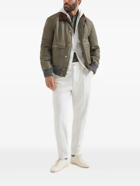 Brunello Cucinelli Techno cotton French terry double cloth hoodie with zipper