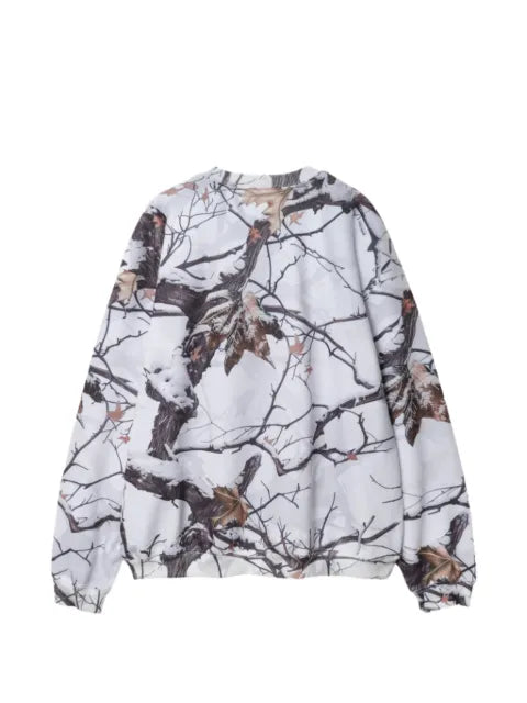 Magic Stick snow-camo crew-neck sweatshirt