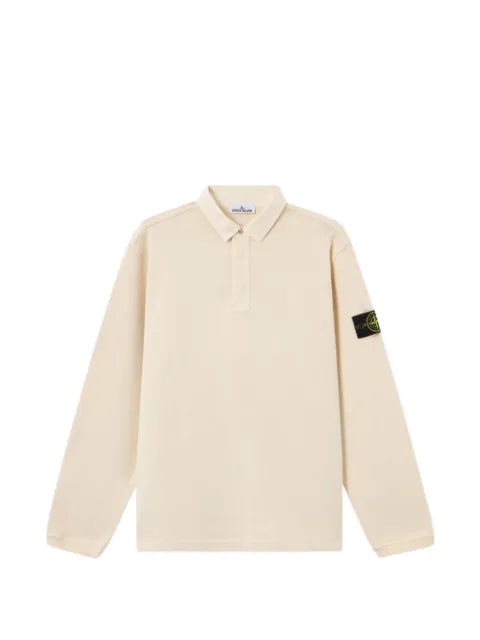 Stone Island polo collar cotton sweatshirt