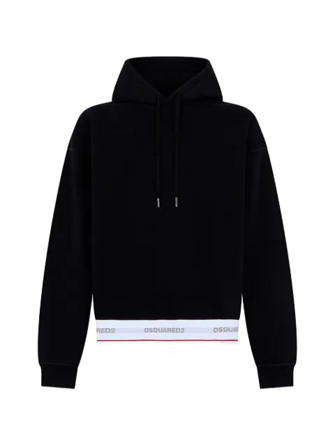 DSQUARED2 logo-tape relax-fit hoodie