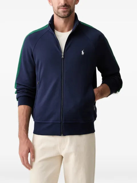 Polo Ralph Lauren logo-embroidered side-stripe zip-up sweatshirt